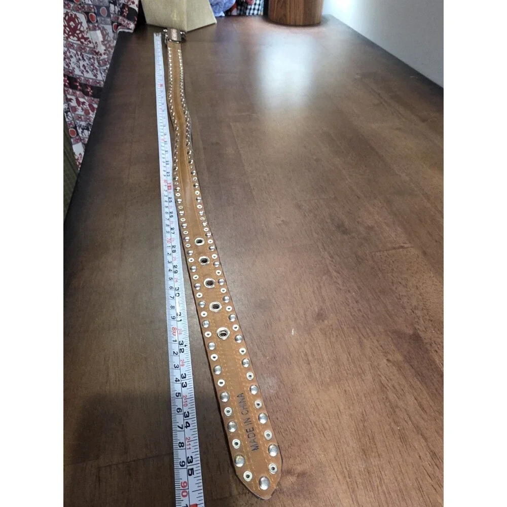 3D Belt Co Angel Ranch Girls Aztec Leather Rhinestone Western Belt XL 30